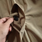 Beige weather-resistant quilted coat with insulated lining for men