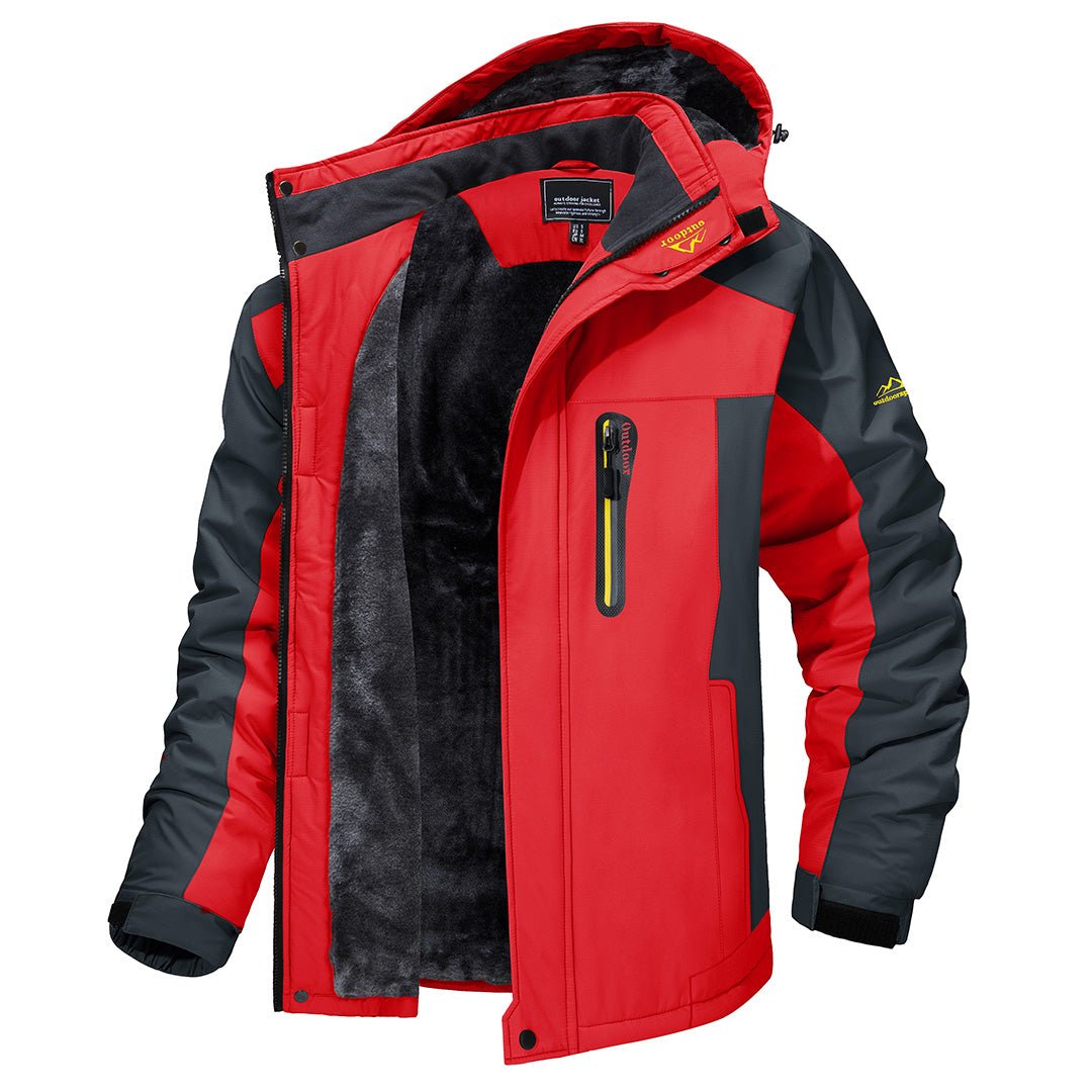 Red Insulated heavy-duty winter jacket for outdoor work