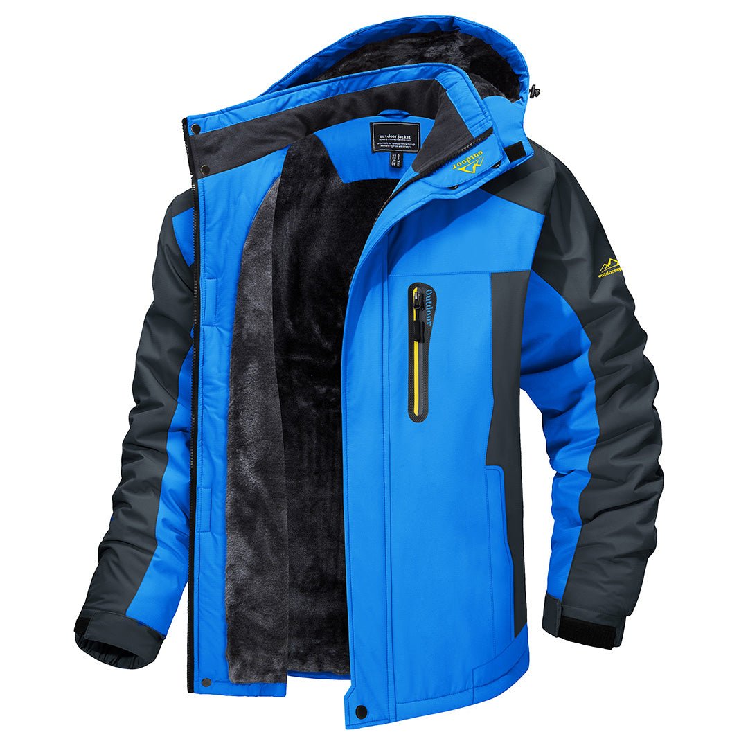 Light Blue Insulated heavy-duty winter jacket for outdoor work