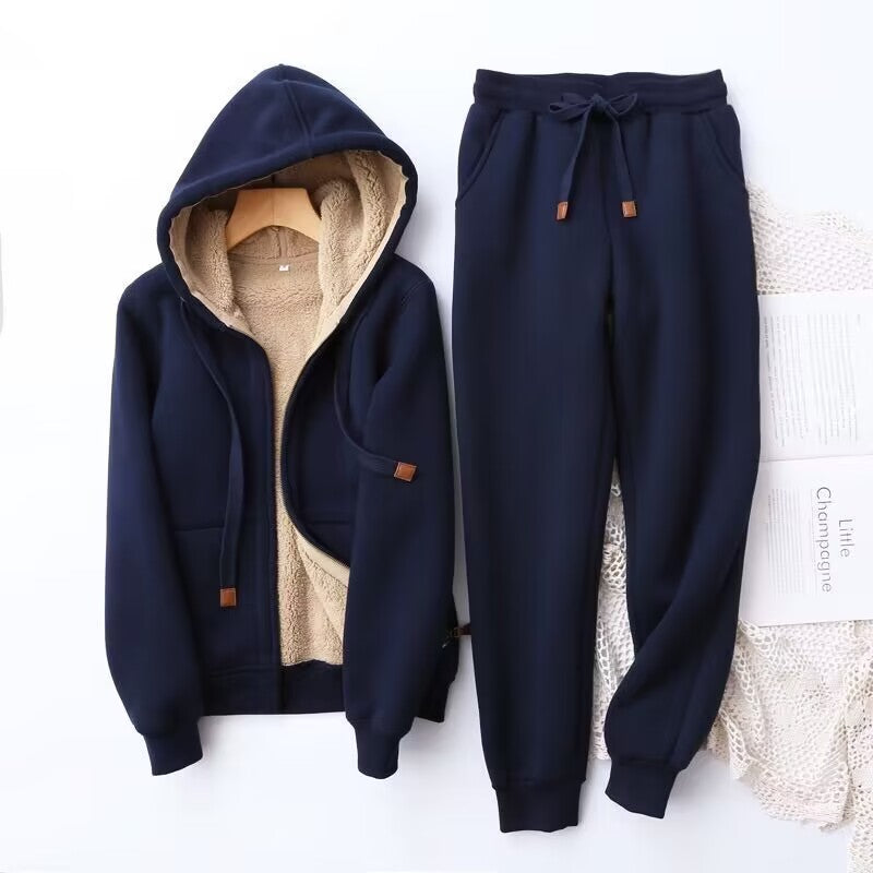 Blue Winter hoodie and jogger co-ord set for home