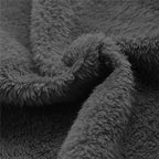Men's grey fleece-lined jacket with a removable hood for autumn