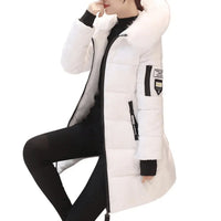 Ophelia | Women's Hooded Windproof Puffer Coat, Quilted Mid-Length Jacket