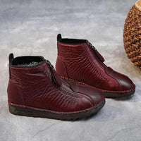 Charlotte | Women's Fleece-Lined Slip-Resistant Leather Ankle Boots