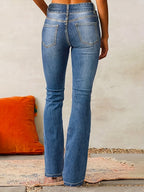 Sea Blue High-waisted flared jeans for everyday wear, product photo