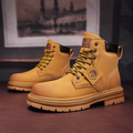 Khaki Lace-up hiking boots for outdoor walking trails
