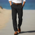Black Tailored slim casual trousers for the office