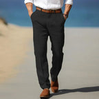 Black Tailored slim casual trousers for the office