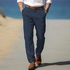 Black Tailored slim casual trousers for the office, product photo