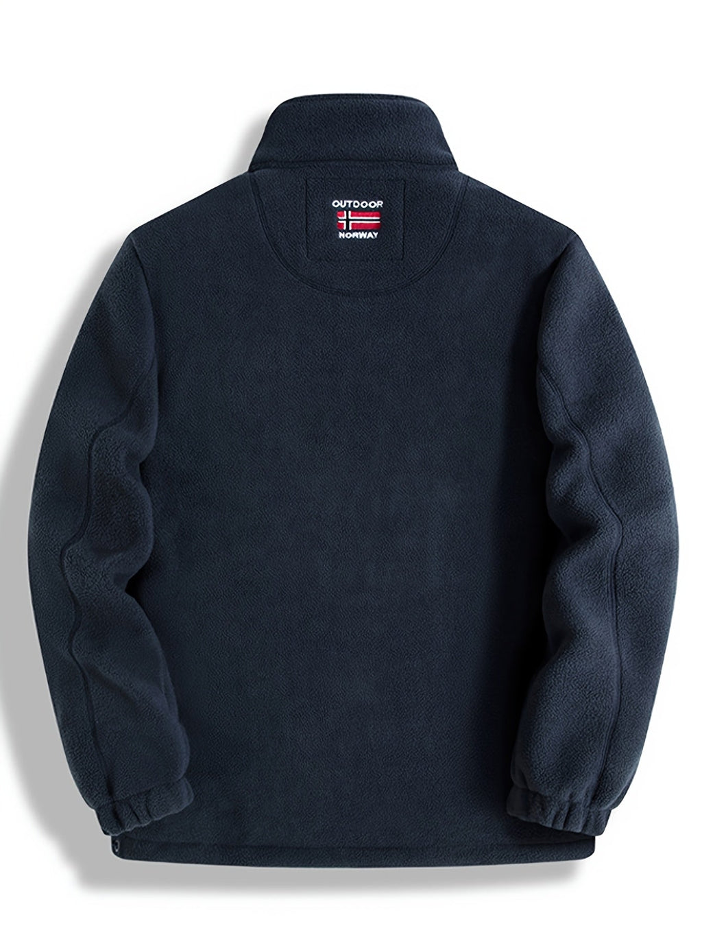 Product photo of the navy zip closure fleece jacket for outdoor weekends