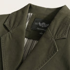 Men's relaxed fit cotton blazer with patch pockets