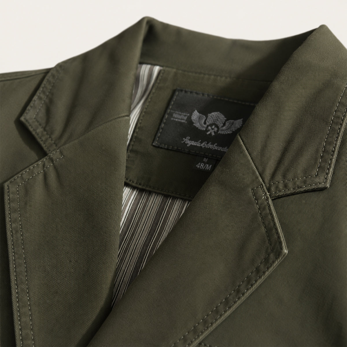 Men's relaxed fit cotton blazer with patch pockets