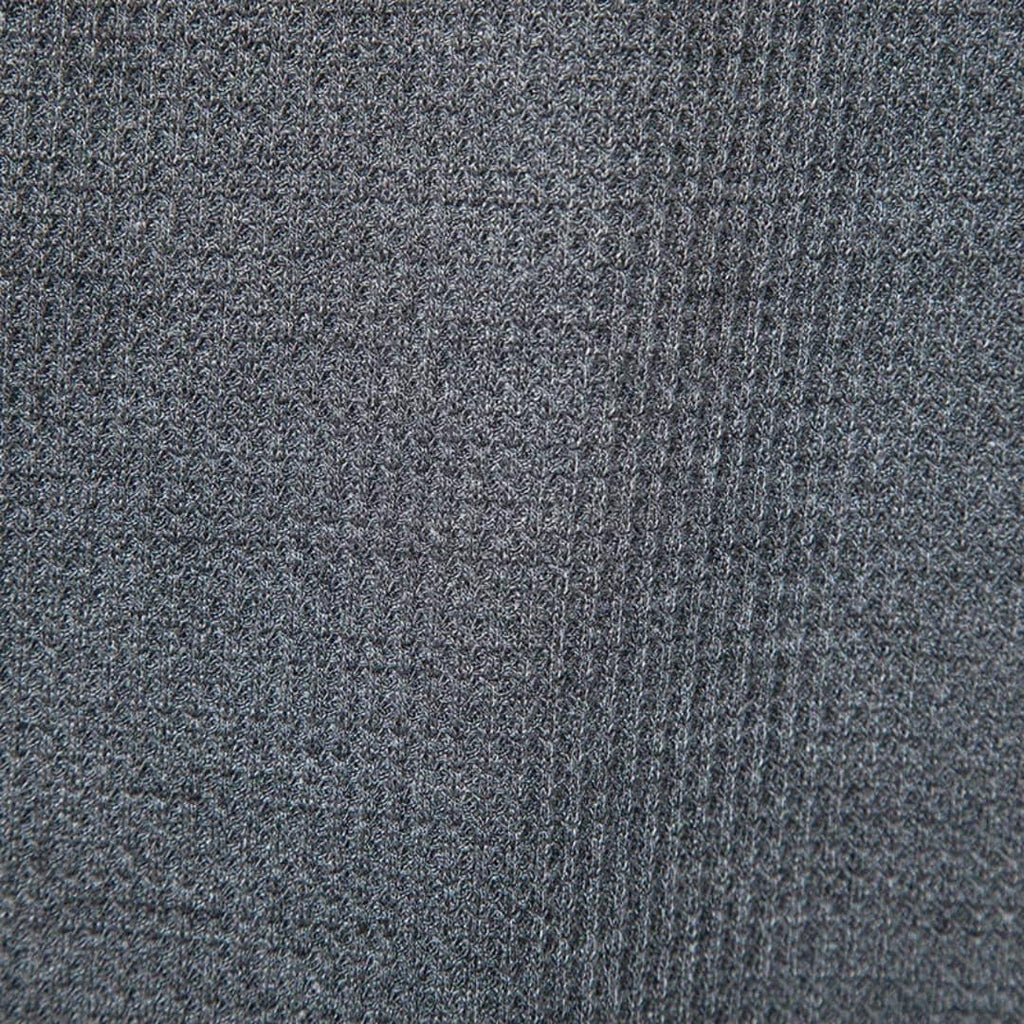Men's waffle-knit henley with grandad collar