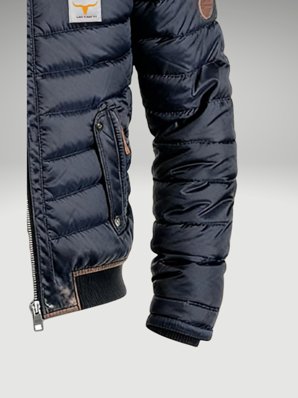Men's bomber style quilted puffer jacket