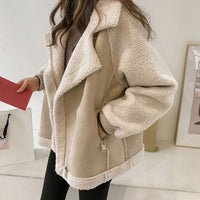 Wendy | Women's Faux Shearling Relaxed-Fit Turn-Down Collar Coat