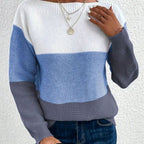 Black colour-block cashmere jumper with a roll neck and relaxed, oversized fit.