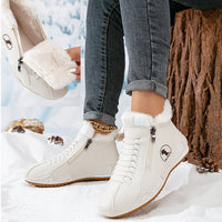 Freda | Women's Faux Fur-Lined Lace-Up Winter Ankle Boots