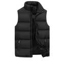 Black quilted padded gilet with front pockets for layering