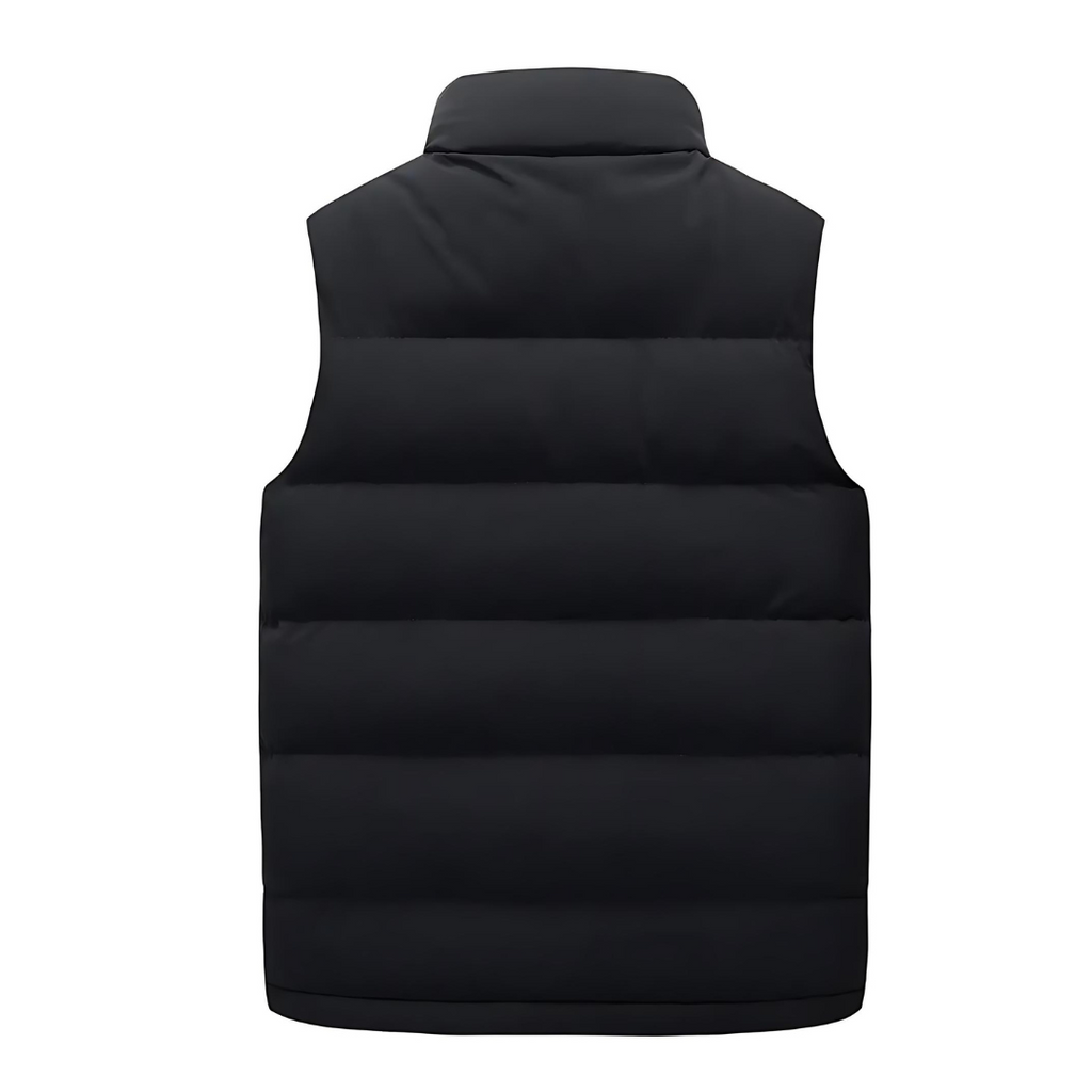 Army Green quilted padded gilet with front pockets for layering