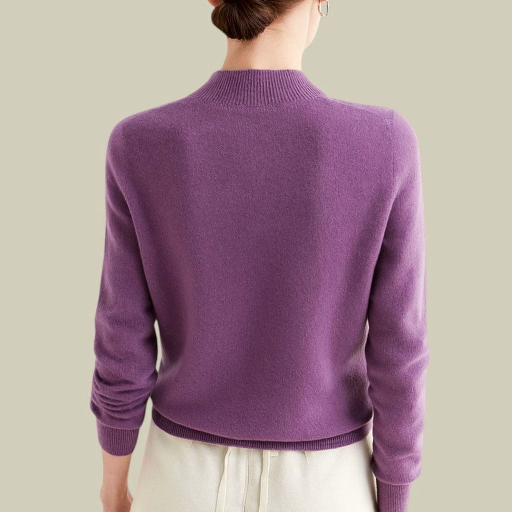 Womens merino jumper styled with tailored trousers