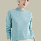 Womens wool jumper, full length front view