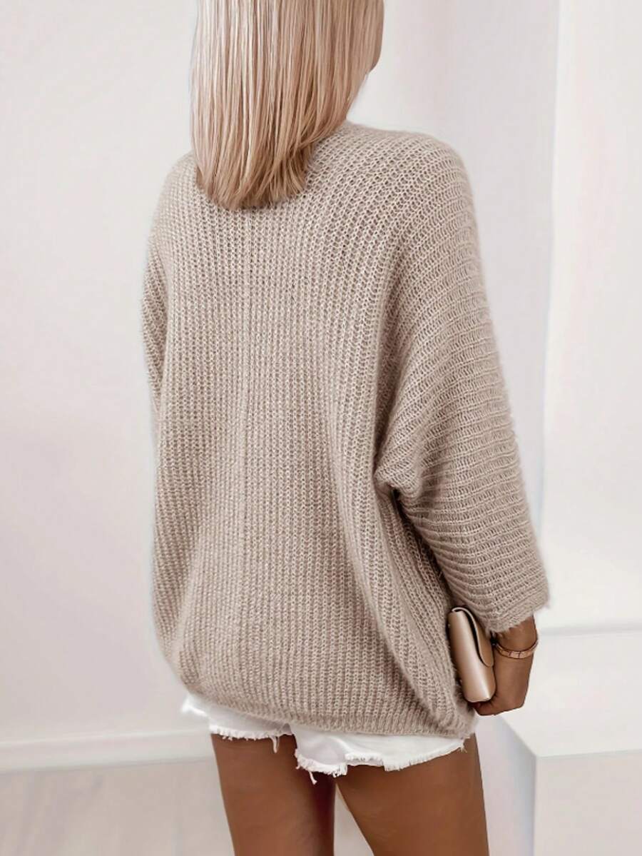 Women's oversized open front midi cardigan