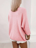 Women's oversized open front midi cardigan