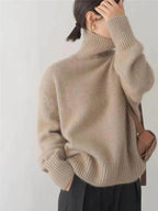 Women's relaxed fit high turtleneck jumper
