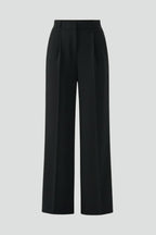 Black straight-leg trousers, shown as a flat product shot